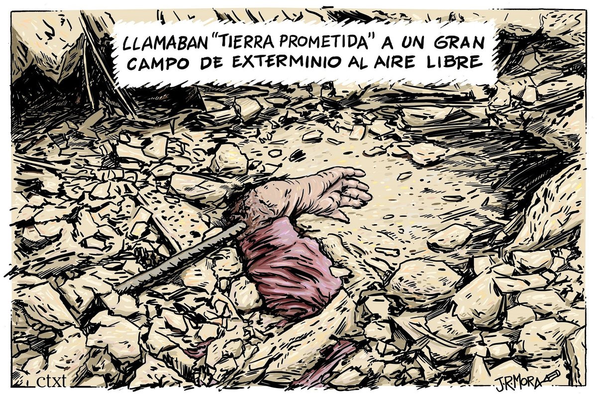 La tierra prometida. Viñeta de hoy en <a href="/ctxt_es/">Contexto y Acción</a> |  ctxt.es/es/20241201/Mu…