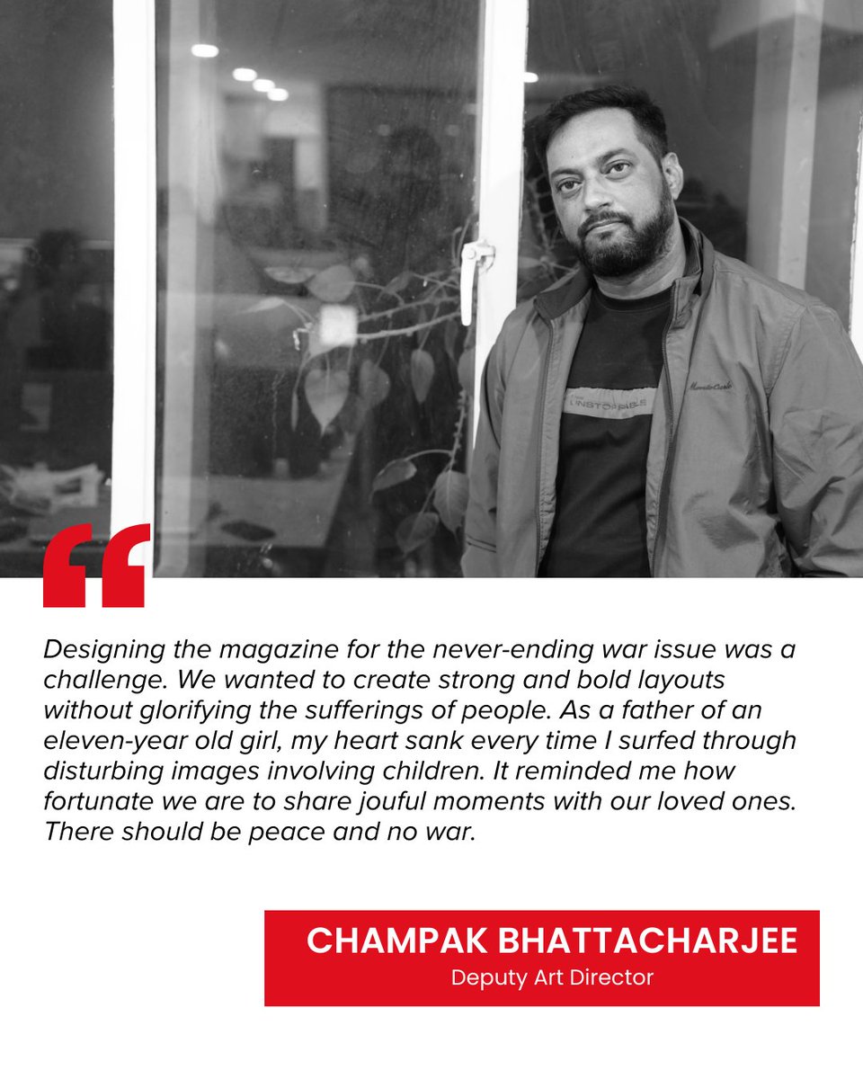 Outlookindia's tweet image. Last year, Outlook magazine dedicated its anniversary issue to Palestine and we want to mark the end of this year and the beginning of the next, with a reflection on wars and why we live in a state of perpetual war.

“War is never elsewhere,” we wrote in the issue.

A poem was…