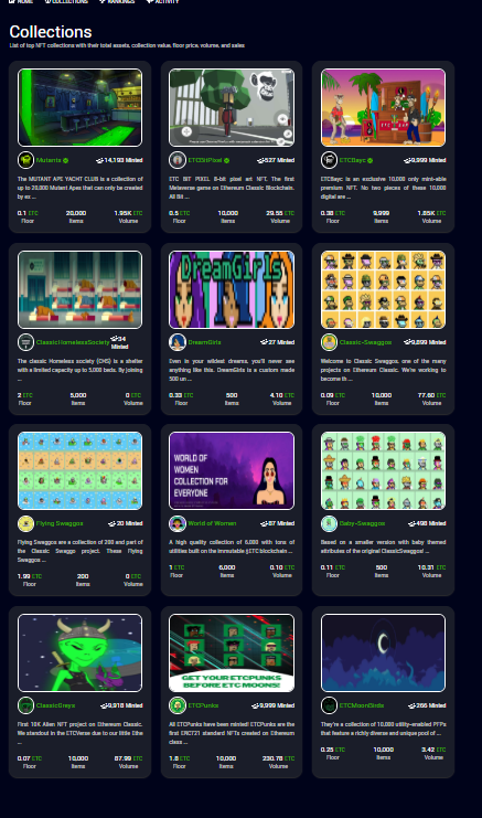 📢Are there #NFTs on #EtherumClassic? 🚨YES! 🚨

Like, RT, &amp; follow these projects then DM your wallet addy for MetaMask &amp; you might get a surprise! 

<a href="/ETC_Radio_/">ETC Radio</a> <a href="/ETCZuki/">🐉⛩️ETCZUKI⛩️🐉</a> <a href="/EtcPunks/">ETCPUNKS</a> <a href="/ClassicRewards/">Classic Rewards</a> <a href="/etcfrogb/">ETCFROGB.ETC | FROGBOGS.ART | ETH Classic NFT</a> <a href="/classic_greys/">Classic Greys</a> <a href="/EtcClassicApes/">Classic Apes</a> <a href="/TheClassicDawgs/">The Classic Dawgs</a> <a href="/ETCMC777/">ETCMC</a>