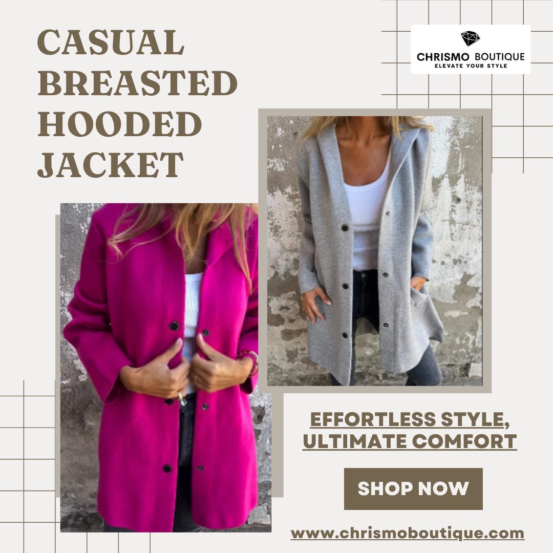 ChrismoBoutique's tweet photo. Stay stylish and comfortable with the Casual Breasted Hooded Jacket. Perfect for an effortless, laid-back look that keeps you cozy all day. Shop now at https://t.co/q9hCbk6Db9. ✨🧥
#CasualStyle #HoodedJacket #CozyOutfit #StreetStyle #FashionFinds #LayeringLooks #JacketWeather https://t.co/IY14LSuQgh