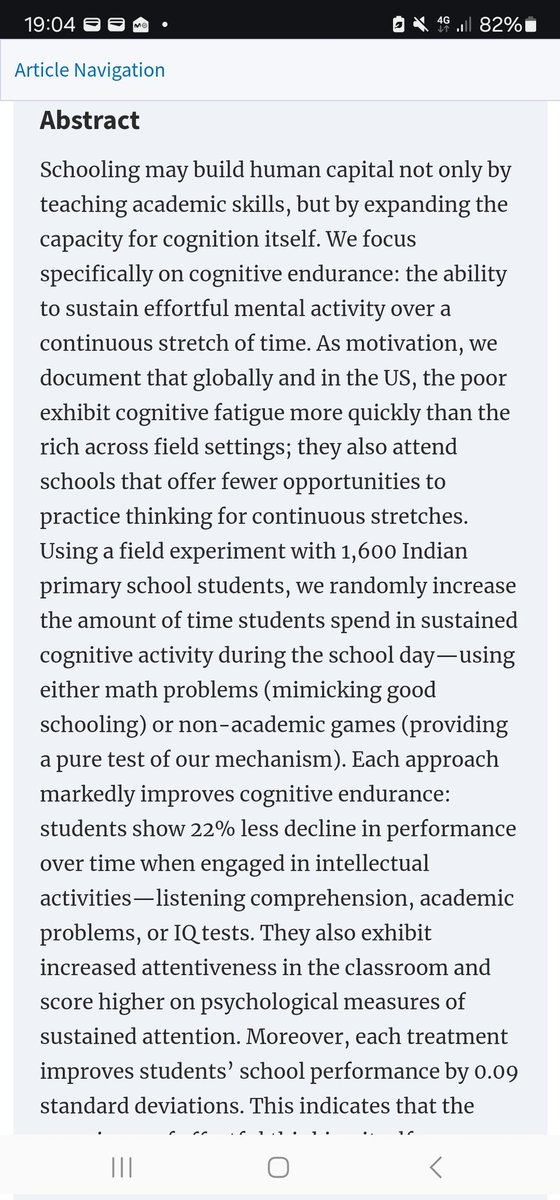 This QJE piece is fascinating. Cognitive endurance as a sort of trainable muscle. Really novel and persuasive.