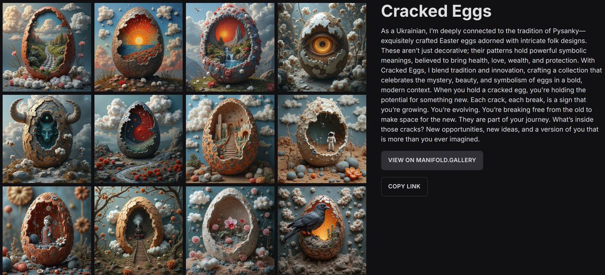 Collecting eggs bring you luck for 2025

manifold.gallery/artvisionnft-e…

From 0.0025 eth (on Base)