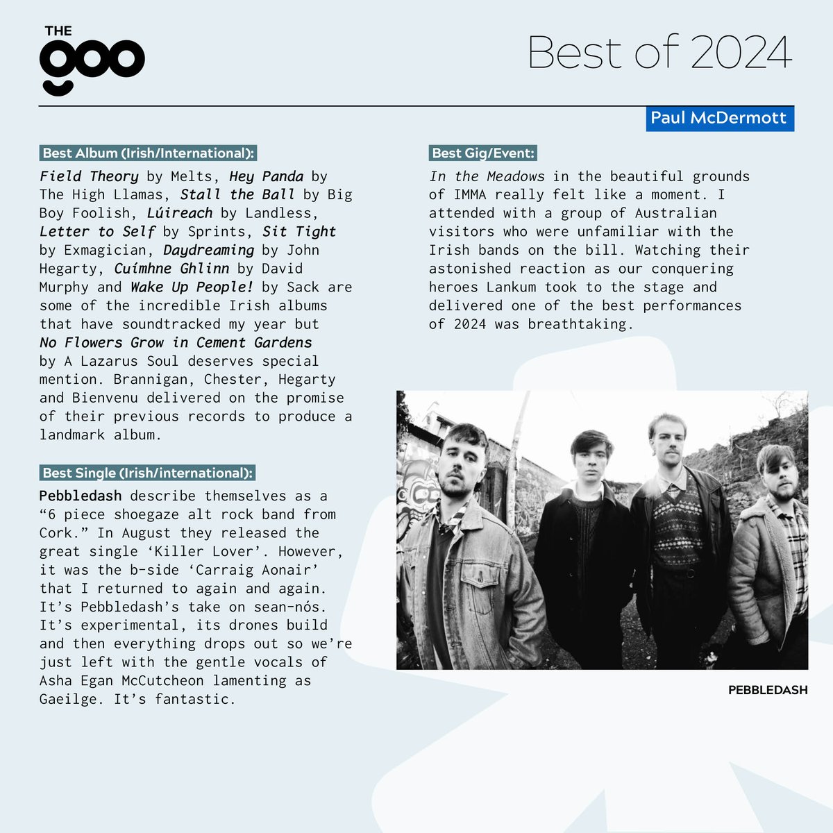 TheGOO (@thegoodublin) on Twitter photo BEST OF 2024.... Our columnist Paul McDermott <a href="/learnandsing/">Paul McDermott</a> picks his standout musical highlights of the last year.. BEST OF 2024.... Our columnist Paul McDermott <a href="/learnandsing/">Paul McDermott</a> picks his standout musical highlights of the last year..