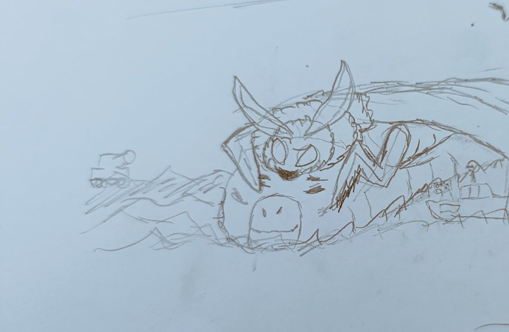 FlikZig's tweet photo. Boceto inicial de mothra de @M1A2ABRAMSSEPv2 https://t.co/XU6nw03rNA
