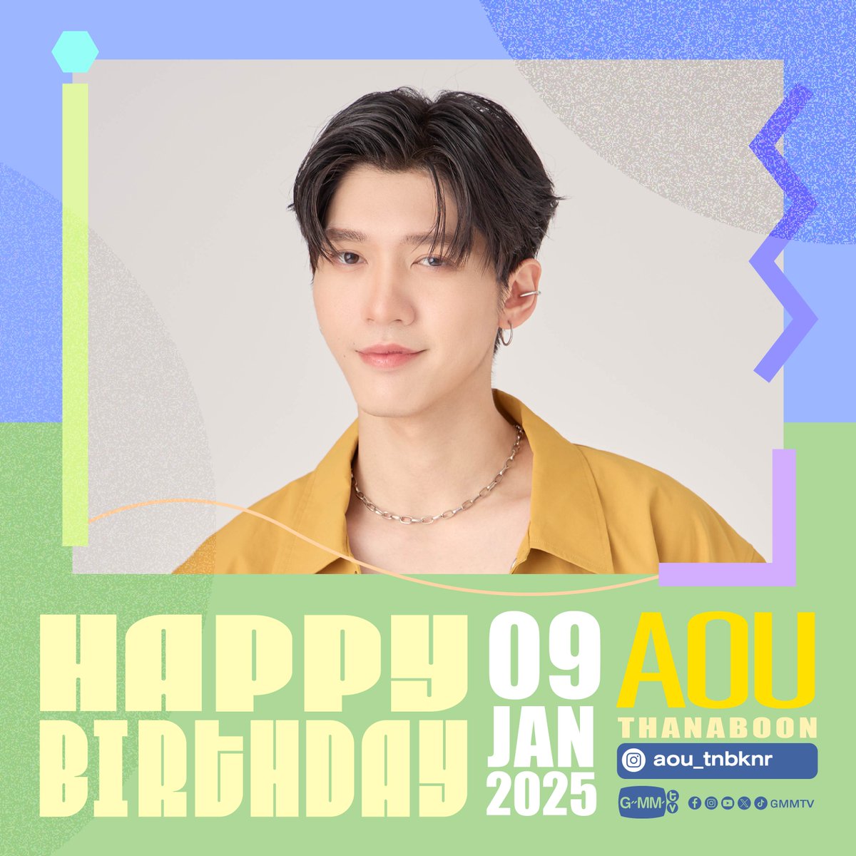 GMMTV's tweet photo. Happy Birthday to Aou
@tnbau1

#GMMTV https://t.co/WTey4n2wfi