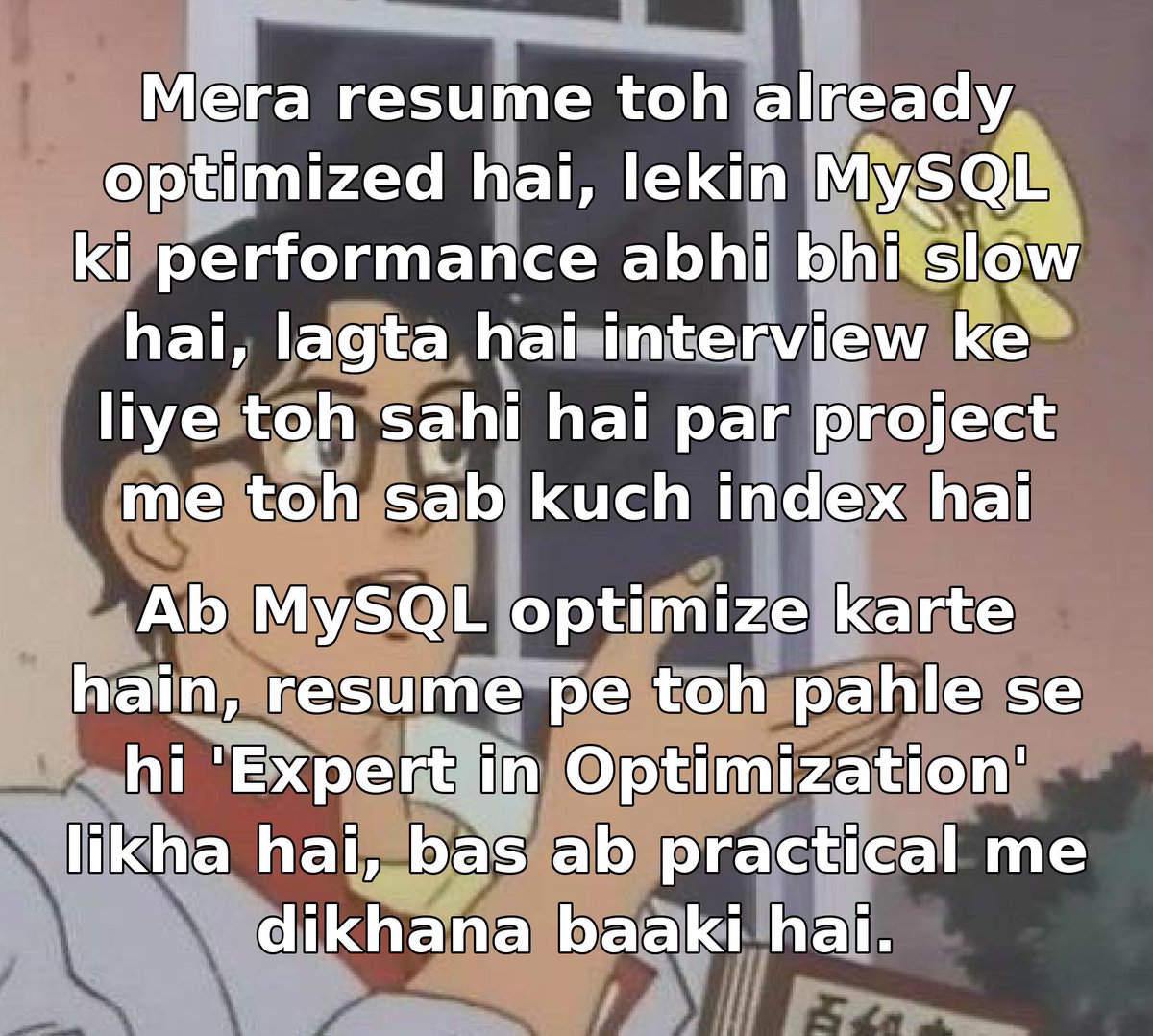 aryasoni98's tweet image. 📈 MySQL optimization
#CareerDevelopment #JobSearchTips #MySQLOptimization #TechCareers #ITJobs