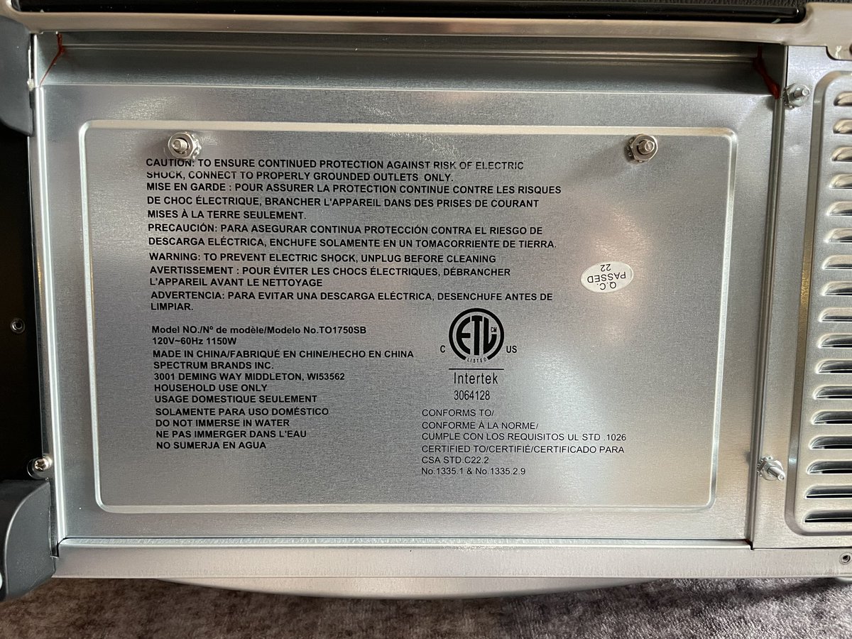 PCB engineers: I have a Black &amp; Decker TO1750SB toaster halfway modded to an IR reflow oven. (It works, but I needed more internal volume.) I’d rather send it to someone than throw it out. Anyone interested for the cost of shipping? Relays+controller+thermocouple not included.