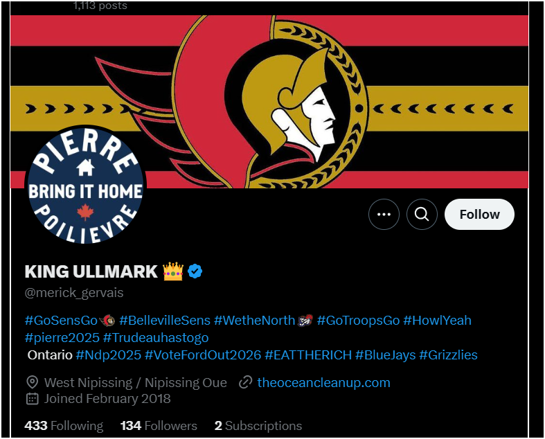 PrairiePatriot9's tweet photo. 🎉 Shoutout ! 🎉🎉🎉🎉🎉🎉🎉

#GoSensGo #BellevilleSens #WetheNorth #GoTroopsGo #HowlYeah #pierre2025 #Trudeauhastogo
 Ontario #Ndp2025 #VoteFordOut2026 #EATTHERICH #BlueJays #Grizzlies

Thank you all for being awesome and supporting each other! 🙌
👉👉 Please follow! @merick_gervais