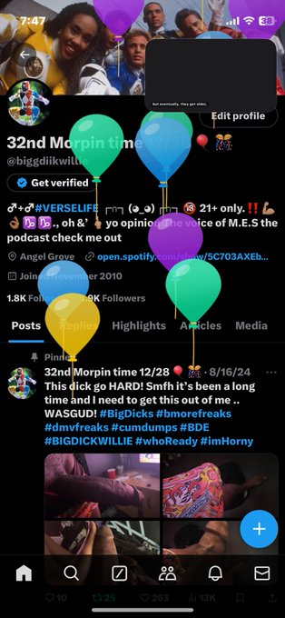 Watch Big Dick ranger 🦾's leaked NSFW photo on TwXstars