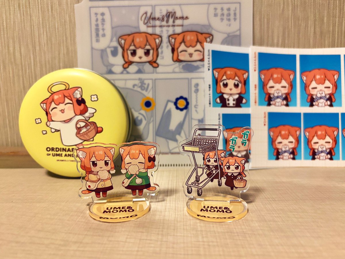 うめともものふつうの暮らし BIGアクリルフィギュア うめ もも 限定