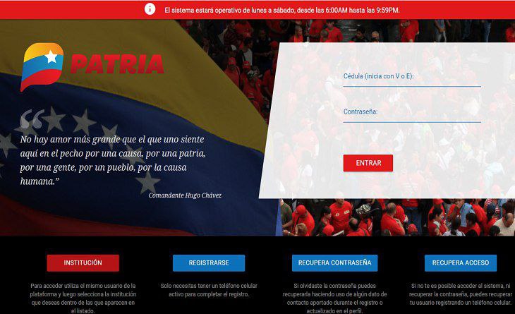 ÚLTIMA HORA. Sistema Patria inicia entrega de un bono por más de Bs. 5 mil