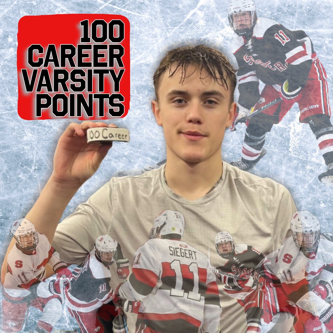 Congratulations to Junior, #11, Cooper Siegert for tallying his 100th career varsity point this week! #saberpride🐾 #weusour