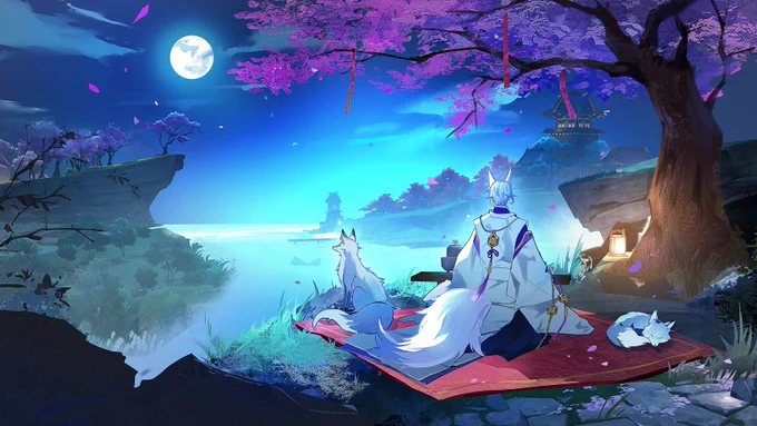 【魘幻夜】のプログラム内で、神里綾人のイラストを担当しましたHoYoFairに参加でき、大変光栄です!#HoYoFair #Genshinimpact #HoYoDetective #SavePaimon 
