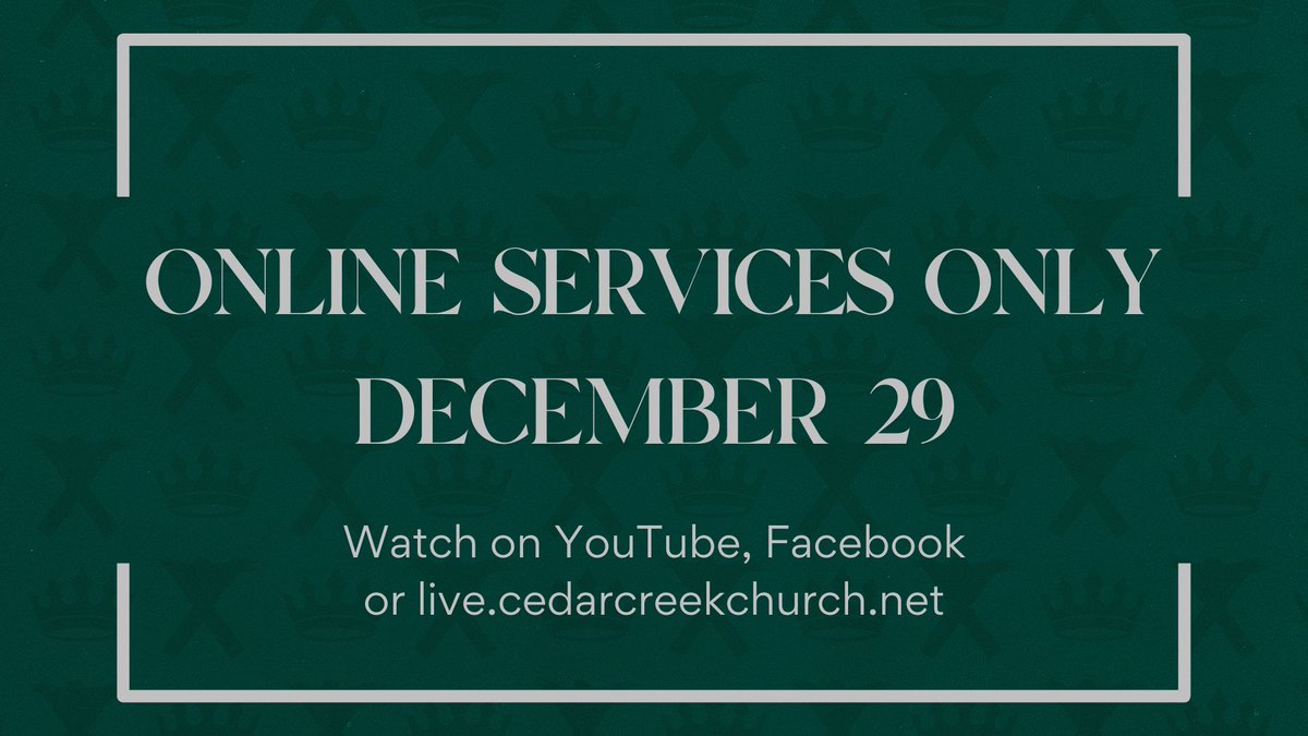 Worship with us online! We will have online services only, tomorrow, December 29th at 9 &amp; 11 AM.