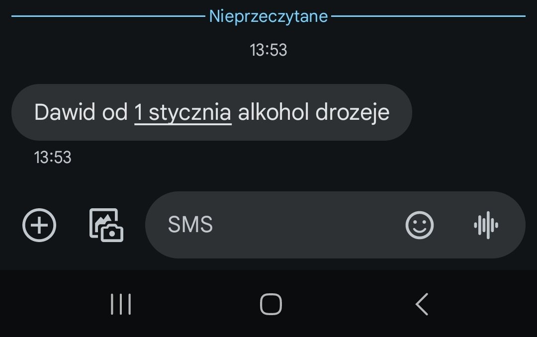 Mama wysłała mi SMS