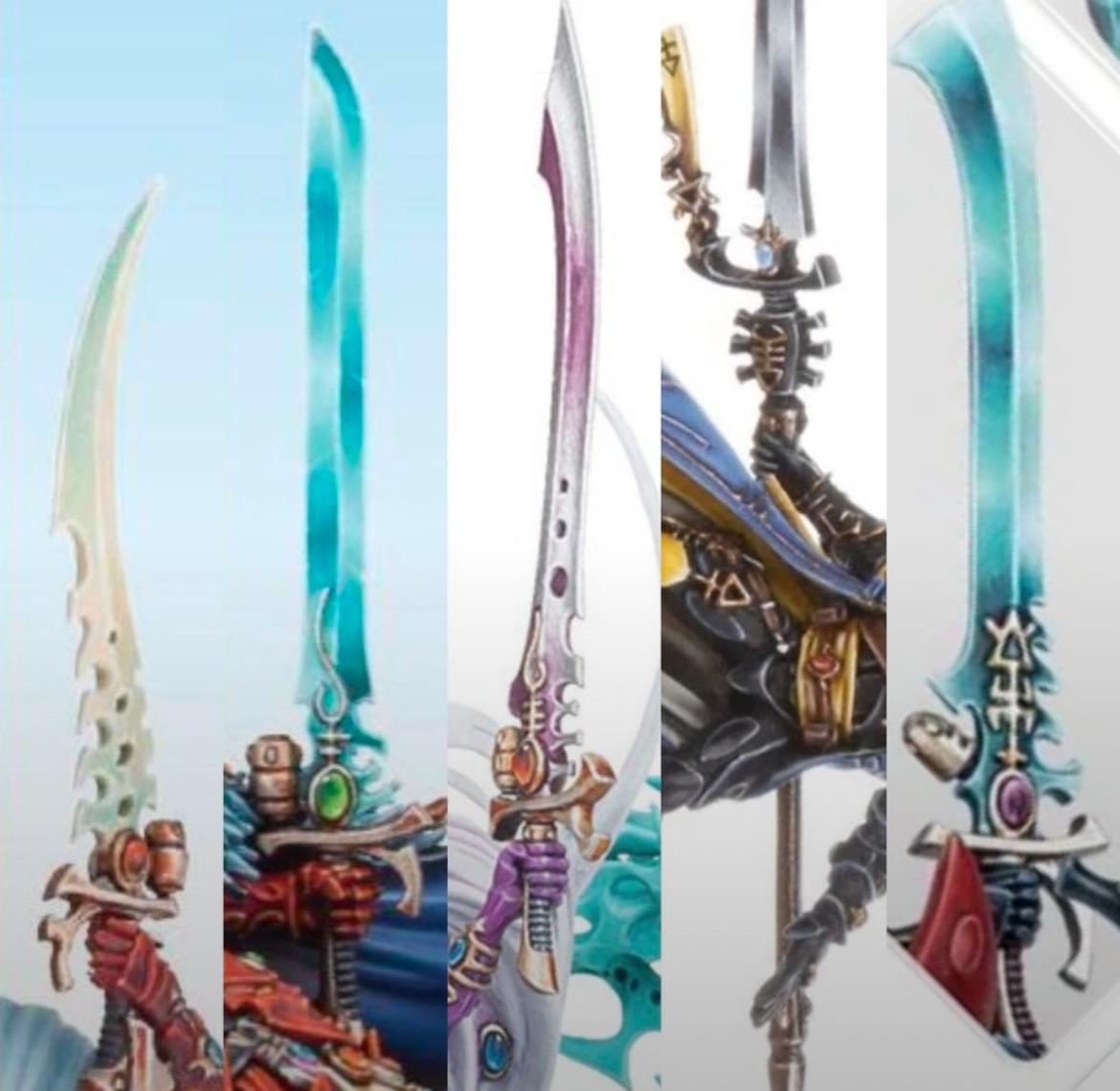 4 arms, 1 crab tail. 
5 Crone Swords.

🤔🤣