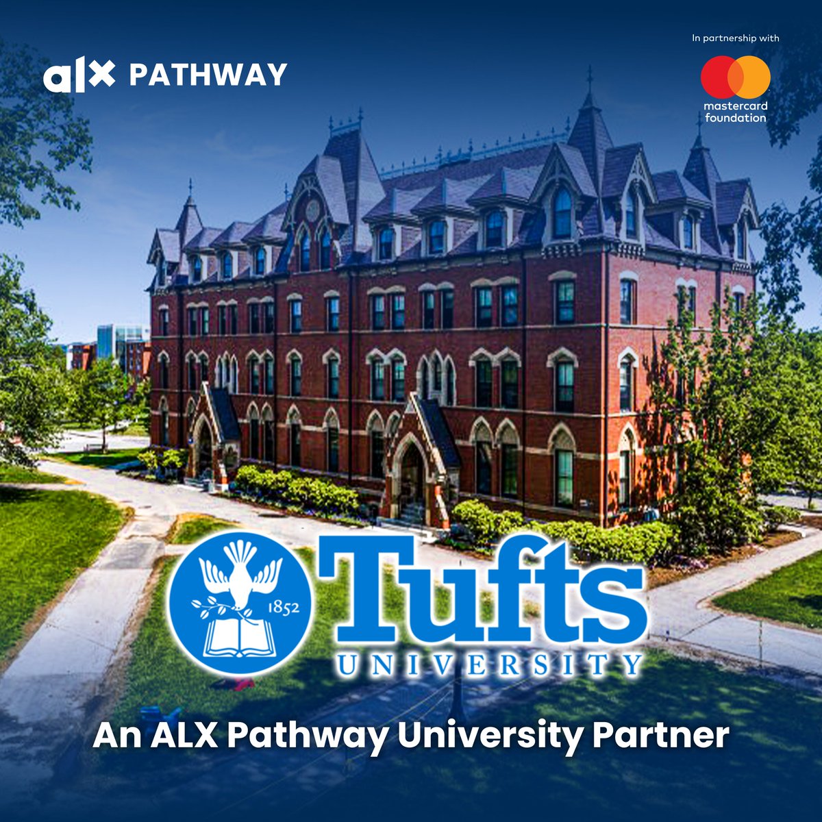 🚀 One choice can shape your future! 🌍 We’re thrilled to welcome Tufts University as an #ALXPathway partner! 🎓📚 Renowned programs, a global community 🌎, and bold leadership opportunities. 🔥 Start your journey: bit.ly/3ZIVr2x