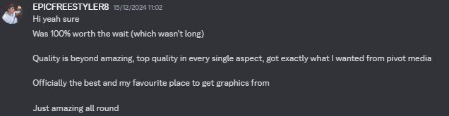 PivotMediaEU's tweet photo. Our latest giveaway winner @epicfreestyler8 was over the moon when he received his graphics 😍

Here's what he had to say: ⤵️ https://t.co/bN1Lh0lMbY