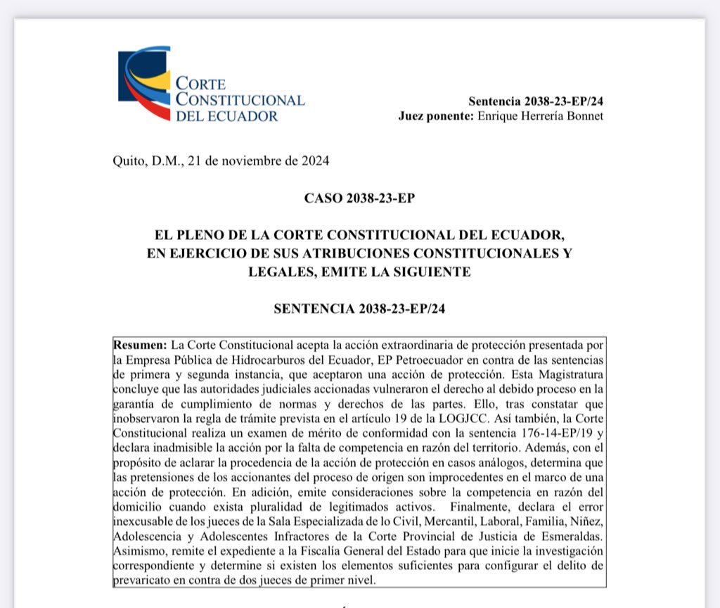 📚 🧵¿Qué sucede cuando los accionantes de una acción de protección tienen domicilios distintos y la demanda se presenta en el domicilio de uno de ellos?

1️⃣ Contexto del caso:
📍 Un grupo de accionantes presenta una acción de protección colectiva en el domicilio del procurador