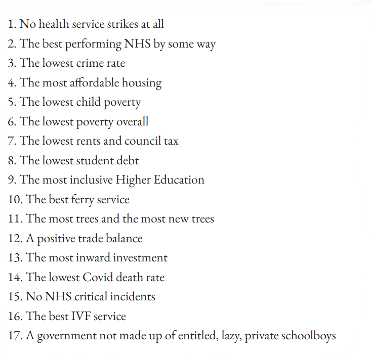 annewitha_e's tweet image. What you get with an SNP Scottish Government, and the exact same list is what the Labour party and Gordon Brown, Don't Want You to Have.  Vote @thesnp #SGE26 and yes the campaign has already begun.