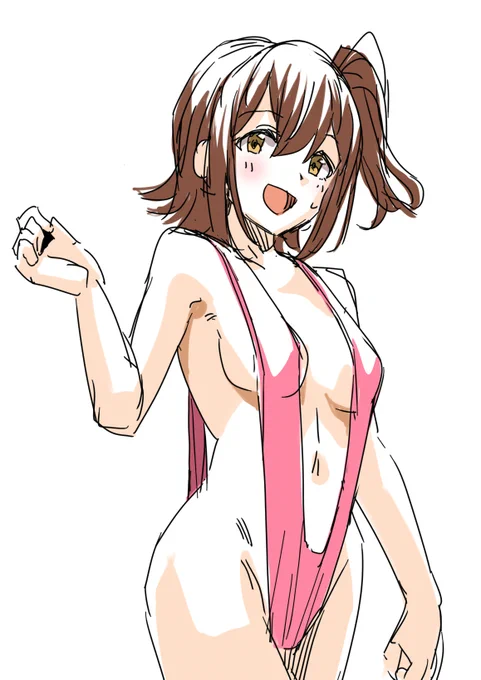 春日未来 スリングショット お願いします#odaibako_norimaki98  すごい形してる 