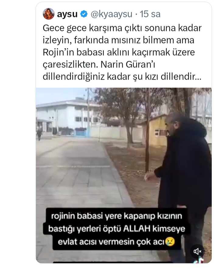 <a href="/DemirFerit/">Ferit Demir</a> Lütfen Rojin'e de ses olalım.