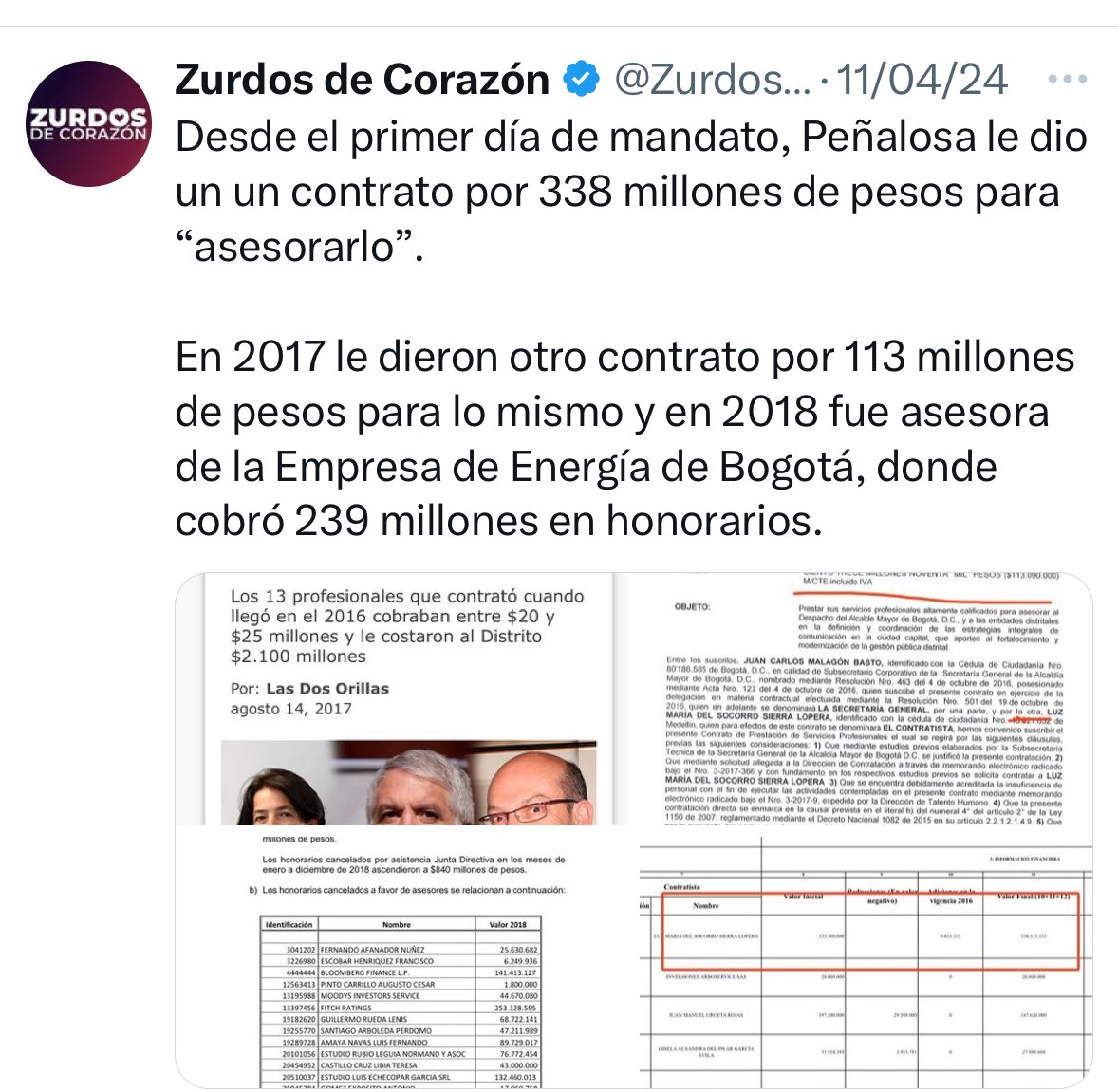 EstherBioSci's tweet photo. Entonces, la señora @LuzMaSierra, la directora del panfleto @elcolombiano en donde me perfilaron junto con @MeDicenWally y @ElizbethCristi7; ha tenido contratos multimillonarios a consta de los impuestos del pueblo con administraciones bastante cuestionadas como la de Peñalosa?

Será que cuando escribió lo de sicarios digitales y bodegueros, se estaba viendo ella en un espejo?

🤔
