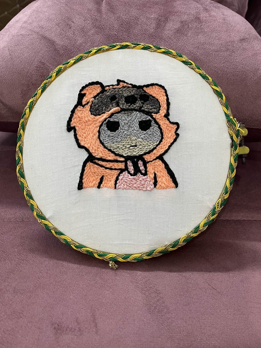 Made this chubby raccoon for @RcoonsNFT , hand made art with help of wool , took bit time but after final results hard work worth it. <a href="/initia/">Initia 🪢</a> <a href="/zaar_gg/">Zaar 💊</a>