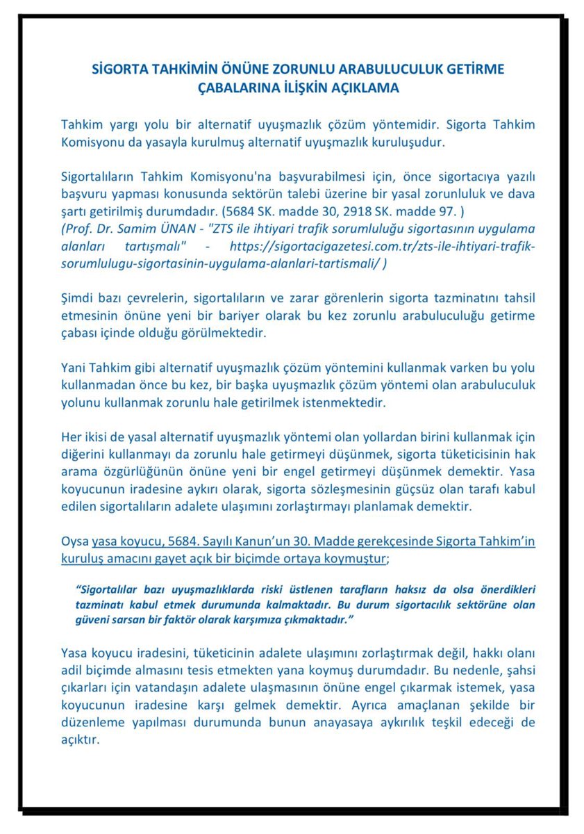 Sigorta Hakemleri Derneği tweet media