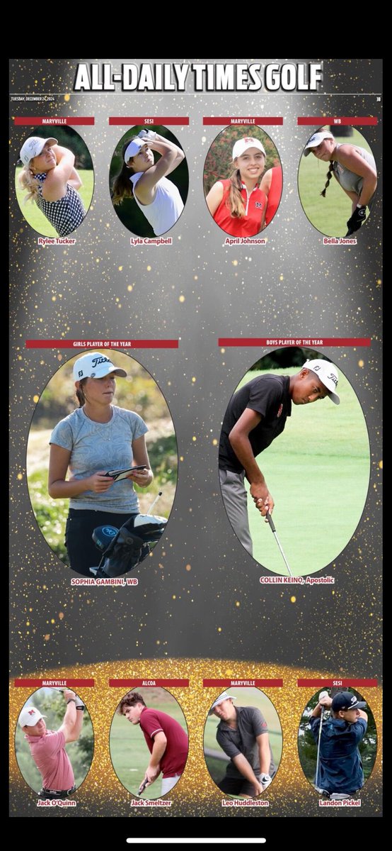 4 selected by the <a href="/TDT_Sports/">Daily Times Sports</a>! 
Girls:
Rylee Tucker
April Johnson 

Boys:
Jack Oquinn
Leo Huddleston