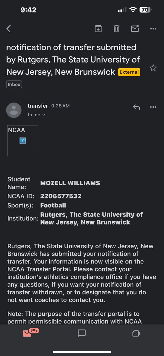 I’m officially in the transfer portal !