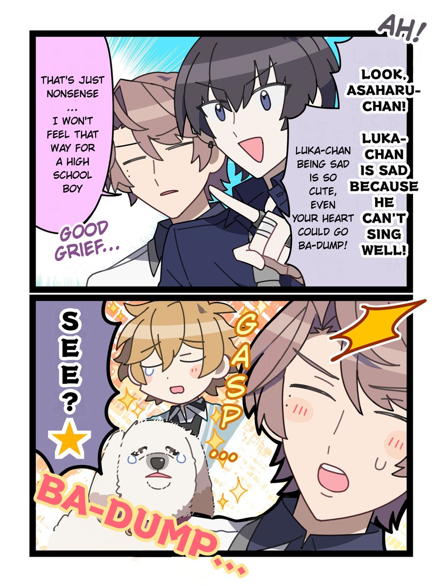 💥 Wachapella #27 💥

"Sad Luka" 🐶

Manga: Mr. G (@/G34199172)
#アオペラ #Aoppella #Aopl_TL