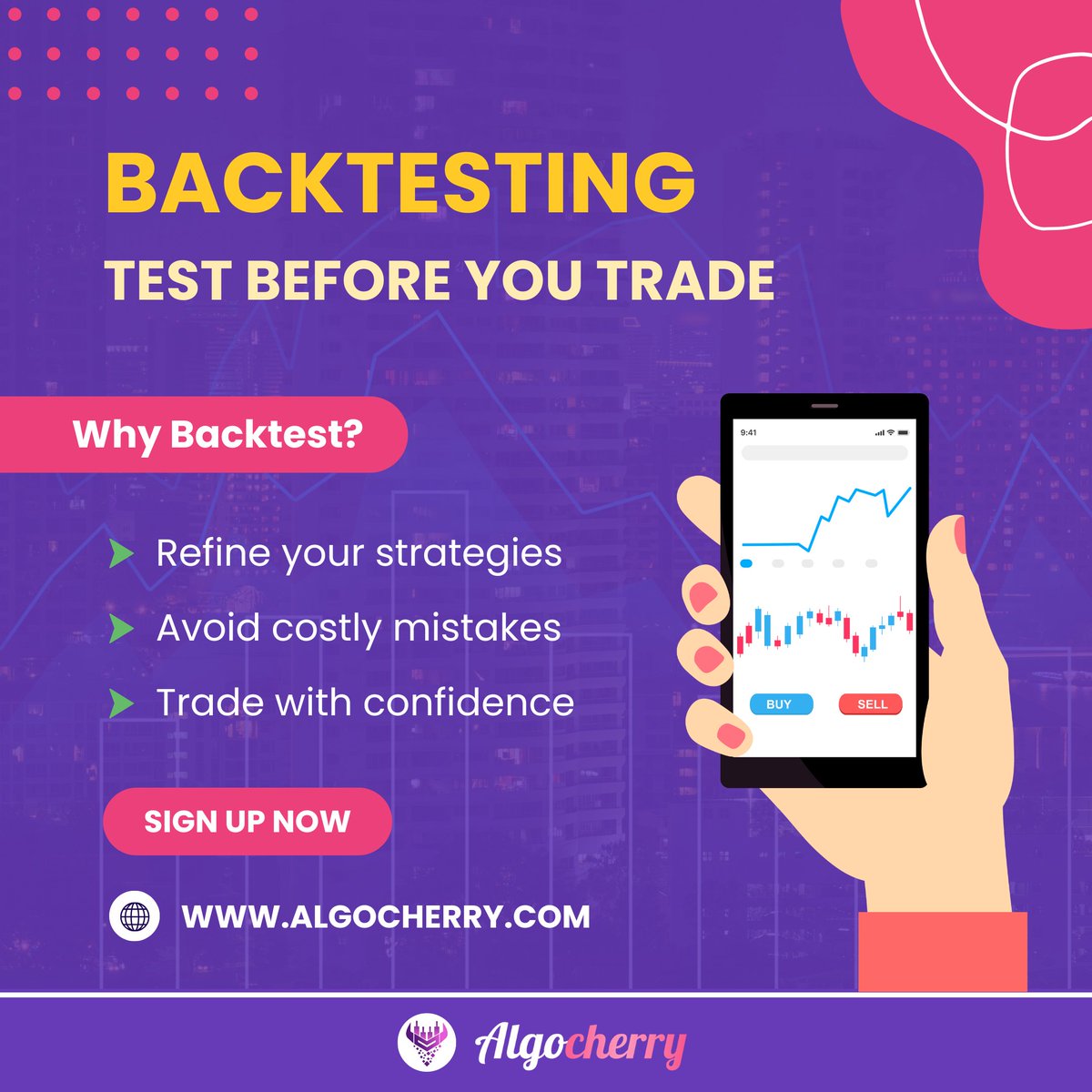 AlgocherryApp's tweet photo. Transform your trading strategies into results! Backtest, optimize, and dominate the markets with Algocherry🚀
#Algocherry #Backtesting #FinancialFreedom #StockMarket #TradingTools #InvestSmart #DataDrivenTrading #AutomatedTrading https://t.co/B6zgn2BS86