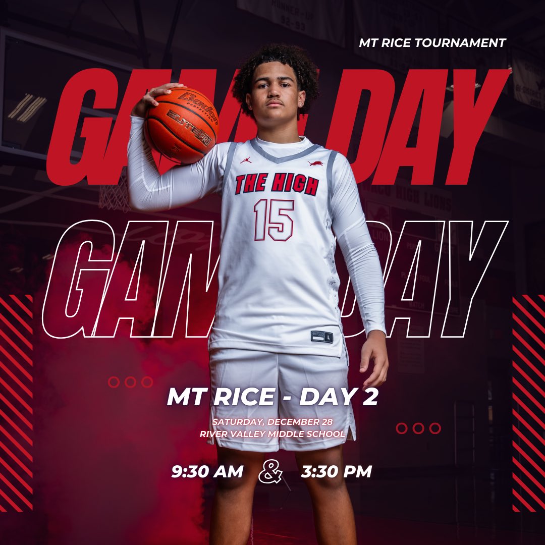 GAME DAY 🦁🏀

The Lions are ready to roar back! After a tough start on day 1, they’re hitting the court on day 2 of the MT Rice Tournament, taking on A&amp;M Consolidated at River Valley Middle School.

🏀 9:30 AM Tip-off 🏀

#LionPrideRunsDeep