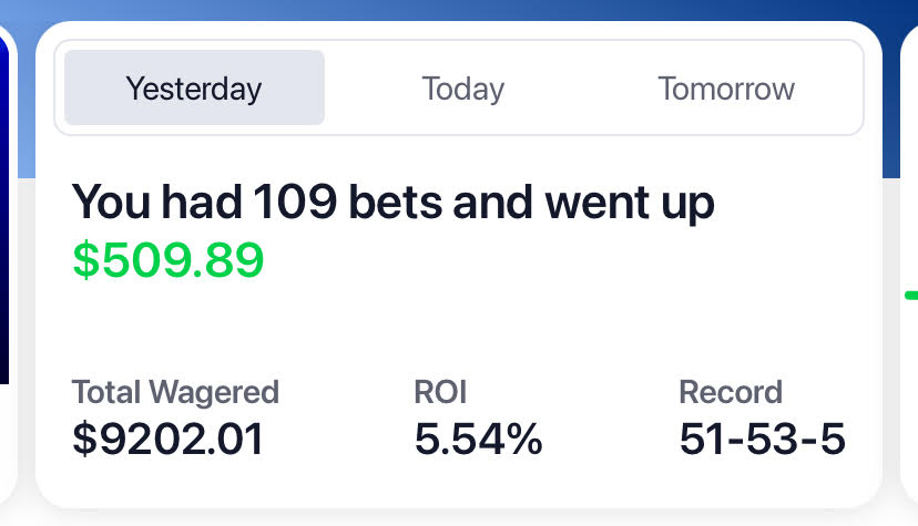 thedaybettor's tweet image. $500 w/ @OddsJam side-hustle pregame and live arbs yesterday, hedging bets for low-variance, steady gains.
Promo code: WINNING
Link: oddsjam.com/?ref=thedaybet…
7 days free then 35% off first month 🤑
DM for questions