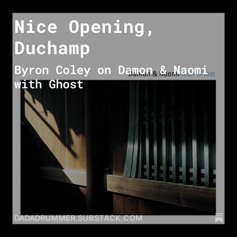 [occasional crossposts only here now, follow me on Bluesky for the real deal] 25 years ago this week, we recorded an album in our living room with friends from Tokyo, the band Ghost. Sharing on blog the insanely Dada bio and track notes Byron Coley wrote at the time for <a href="/subpop/">Sub Pop Records</a>
