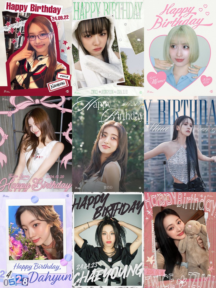 ALL 9WICE BIRTHDAYS FOR 2024 🎂💕
