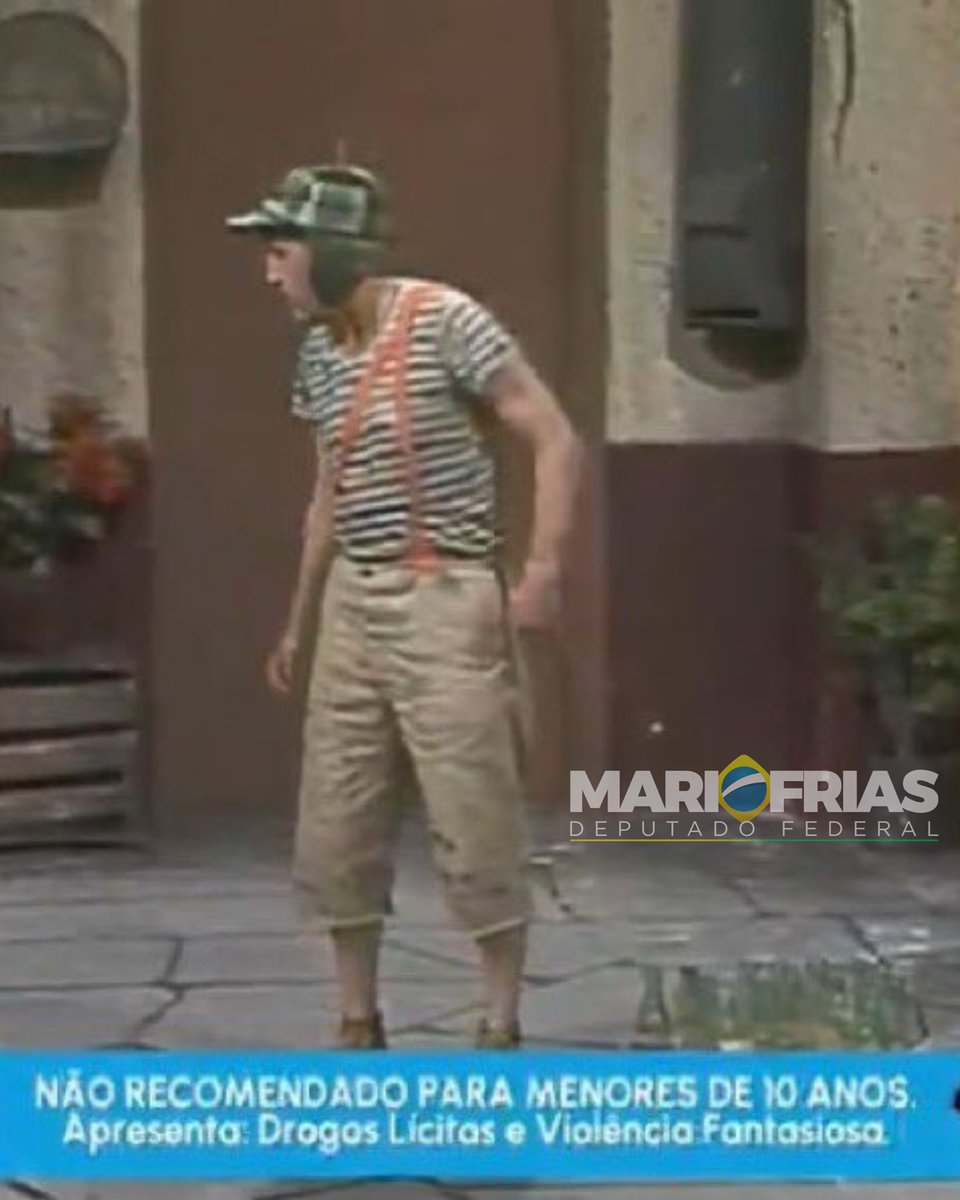 O Ministério da Justiça reclassificou Chaves e Chapolin. Chaves agora não é recomendado para menores de 10 anos, por conter drogas lícitas e violência fantasiosa.
Já o Chapolin não é indicado para menores de 12 anos, por ter drogas lícitas e violência - sendo recomendada exibição após às 20h na TV aberta.

A nova classificação foi publicada ontem no Diário Oficial da União.

Falar em “violência fantasiosa” e “drogas lícitas” como justificativa é tratar o povo brasileiro como incapaz de discernir o que é entretenimento de qualidade e inofensivo.

Enquanto o país enfrenta uma crise de violência real, com milhares de vidas ceifadas todos os anos, o governo prefere gastar tempo impondo censura em obras culturais que são patrimônio da nossa memória coletiva. Essa decisão é mais um exemplo do paternalismo estatal que tenta controlar até o que as famílias assistem em casa, desrespeitando nossa inteligência e autonomia.

Essa decisão não é apenas absurda, é sintomática de um governo que prioriza a engenharia social sobre a proteção de sua população. É preciso rejeitar, com veemência, esse intervencionismo estatal mascarado de cuidado. Não aceitaremos a tutela ideológica sobre nossas memórias e valores!