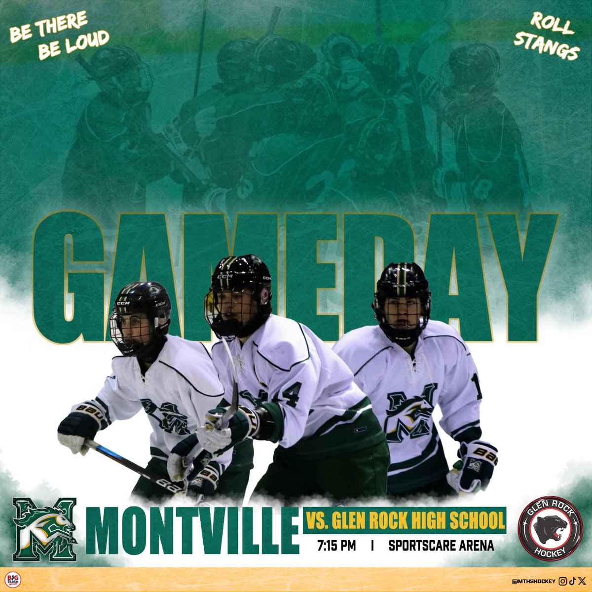 IT’S GAME DAY‼️

Be there to support the Mustangs as the close out 2024, tonight @ 7:15 PM against Glen Rock at Sportscare Arena‼️🏒🐎🥅

#rollstangs