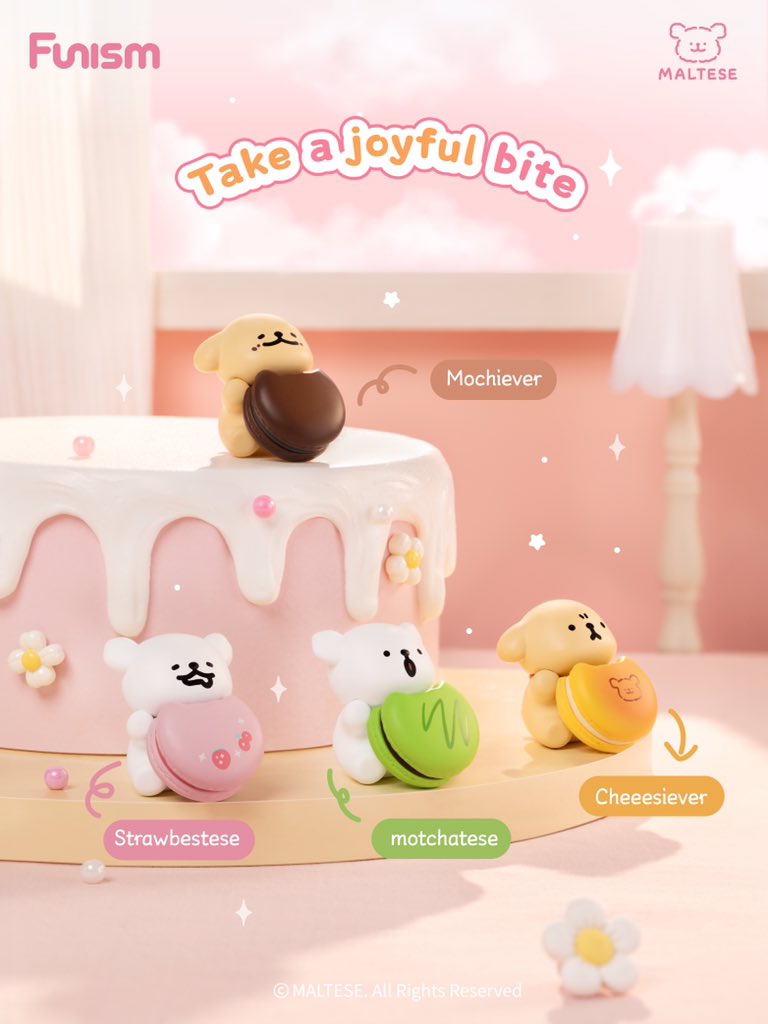FunismNews's tweet photo. Let’s enjoy maltese cute dessert!

#Funism #funism #funismglobal #maltese #cute #dessert #blindbox #blindboxopening https://t.co/HCEwUgH8GN