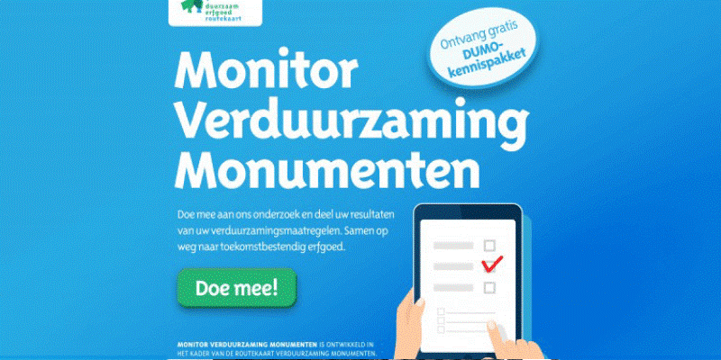 Monumenteigenaren opgelet: heeft u al deelgenomen aan het jaarlijkse onderzoek #Monitor Routekaart Verduurzaming #Monumenten over 2024? U heeft nog t/m 31 december. Kom in actie en denk mee met de erfgoedsector!

Meer lezen en vul de ênquete in: monumenten.nl/monitor