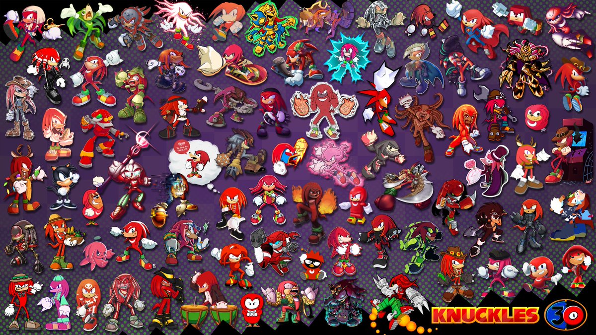 🥊 Knuckles 30th Collab 🥊

Shadow stole the spotlight for most of 2024, but we couldn't end the year without celebrating Rad Red's 30th anniversary. 71 awesome artists came together for this collab, please check them all out in the credits below!

🧵 1/16