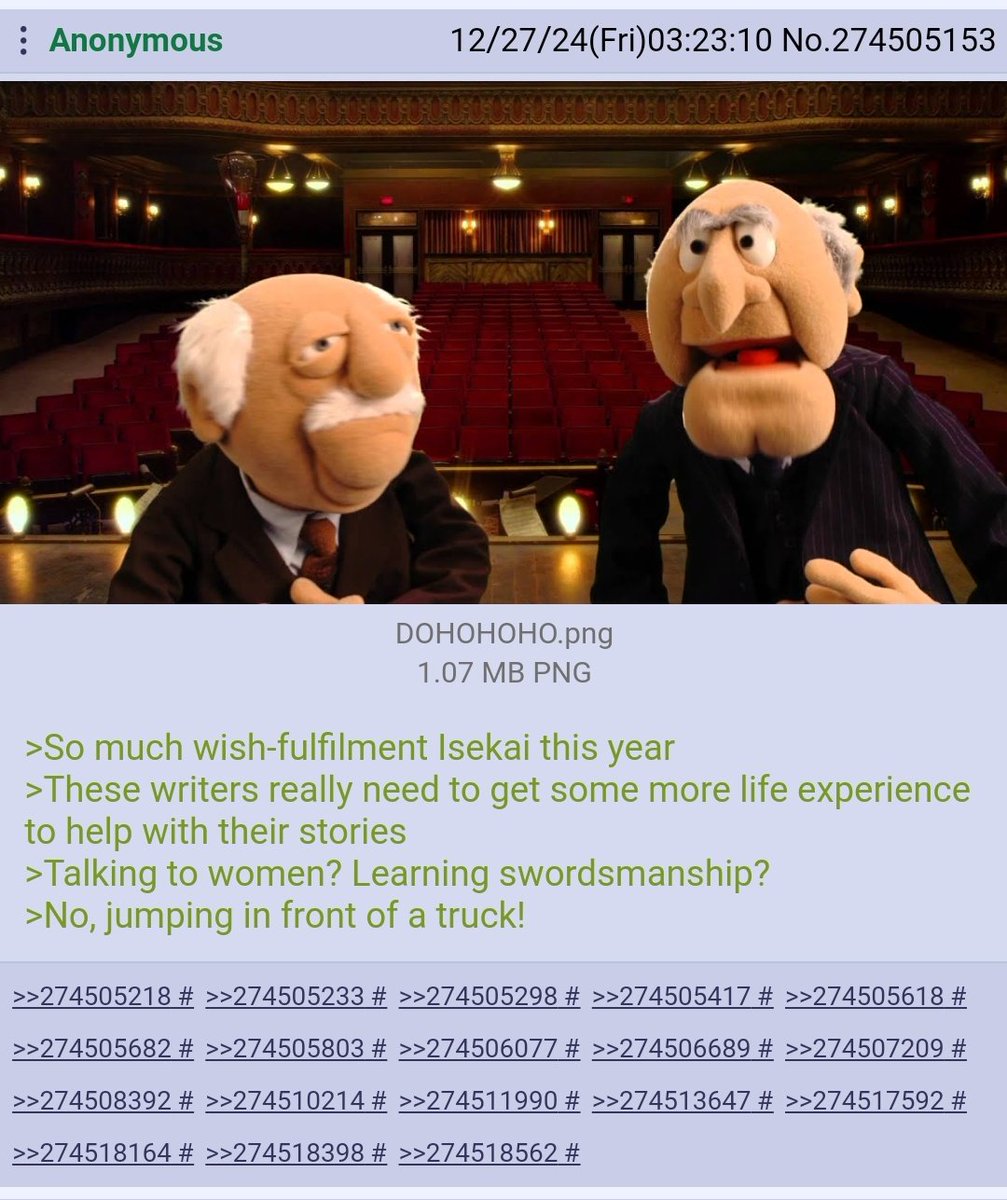 altoraiser's tweet image. sir, Statler and Waldorf has hit the anime board