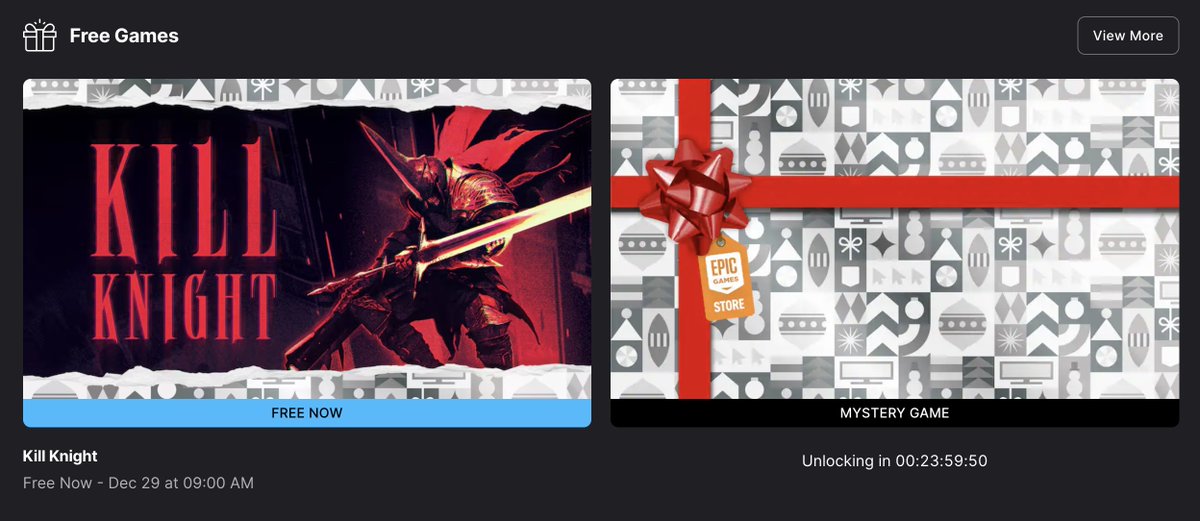 Kill Knight is free on Epic Games Store for the next 24 hours. new MYSTERY GAME tomorrow buff.ly/3Y5zGHT