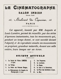 InstitutLumiere's tweet image. Le 28 décembre 1895, la première séance publique de cinéma avait lieu au Salon indien du Grand Café, Boulevard des Capucines, à Paris. En 2025, le cinéma aura 130 ans !