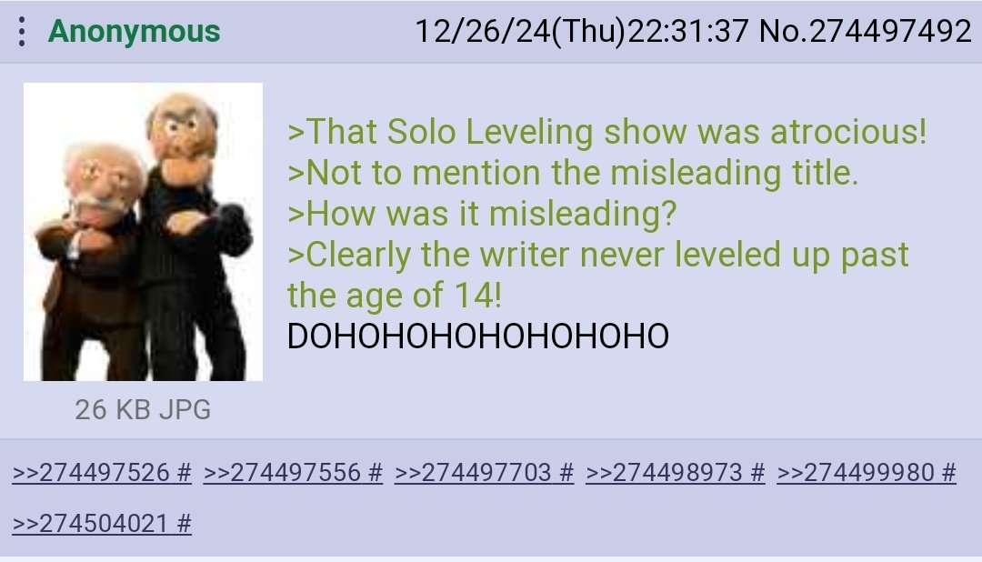 altoraiser's tweet image. sir, Statler and Waldorf has hit the anime board