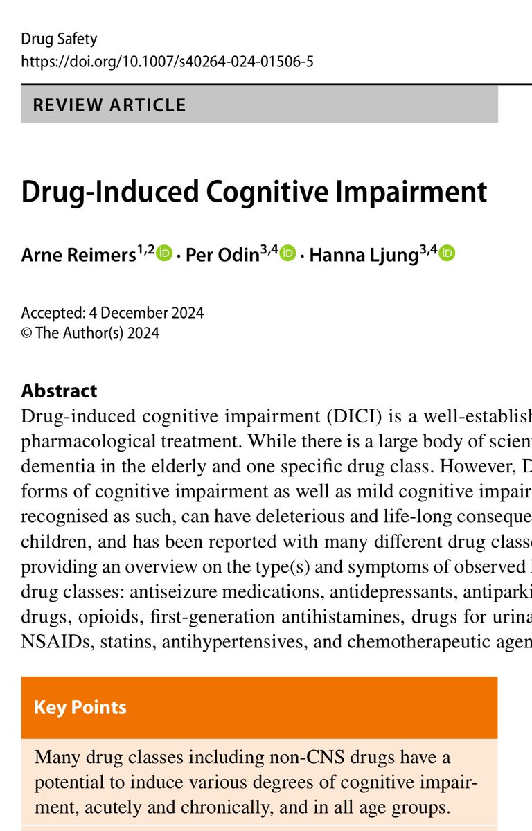 Jed Barash (@jedbarash) on Twitter photo From Sweden 🇸🇪: new open access systematic review of meds assoc w cog impairment, incl opioids (incl ref to OAS)
<a href="/lunduniversity/">Lund University</a>
link.springer.com/content/pdf/10… (🔓) From Sweden 🇸🇪: new open access systematic review of meds assoc w cog impairment, incl opioids (incl ref to OAS)
<a href="/lunduniversity/">Lund University</a>
link.springer.com/content/pdf/10… (🔓)