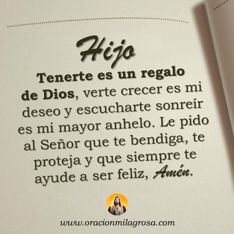 oracion_milagro's tweet photo. ORACIÓN POR EL BIENESTAR Y LA FELICIDAD DE TUS HIJOS: Te invitamos a hacer esta hermosa oración para pedir a DIOS que sea el guía, consejero y guardián de tus HIJOS, que les libre del mal y que colme sus vidas en milagros y bendición.

Haz esta oración en: https://t.co/mjJMY4g9eM
