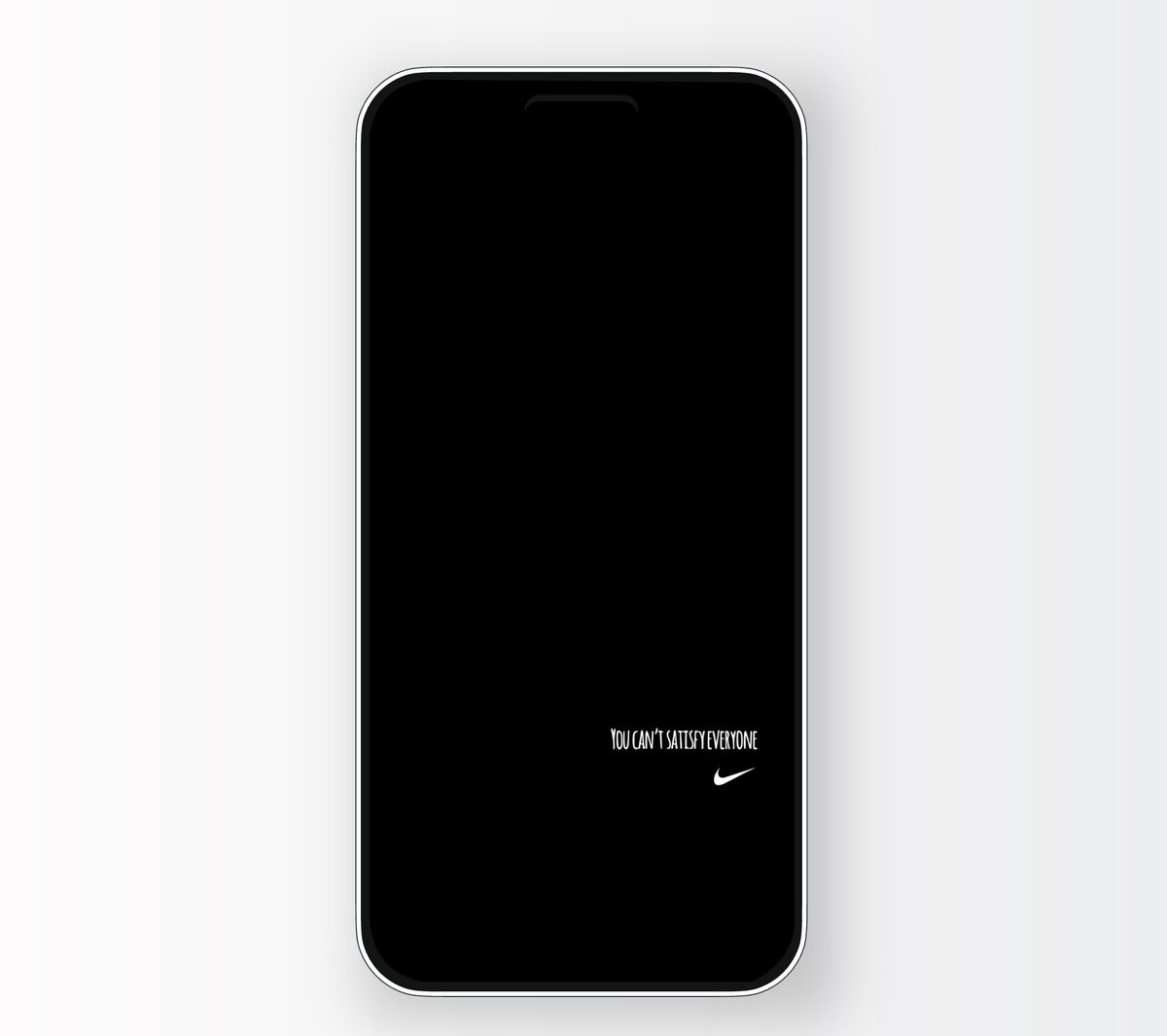 Aestheticswallz's tweet image. Minimal insightful Nike wallpaper 🖤