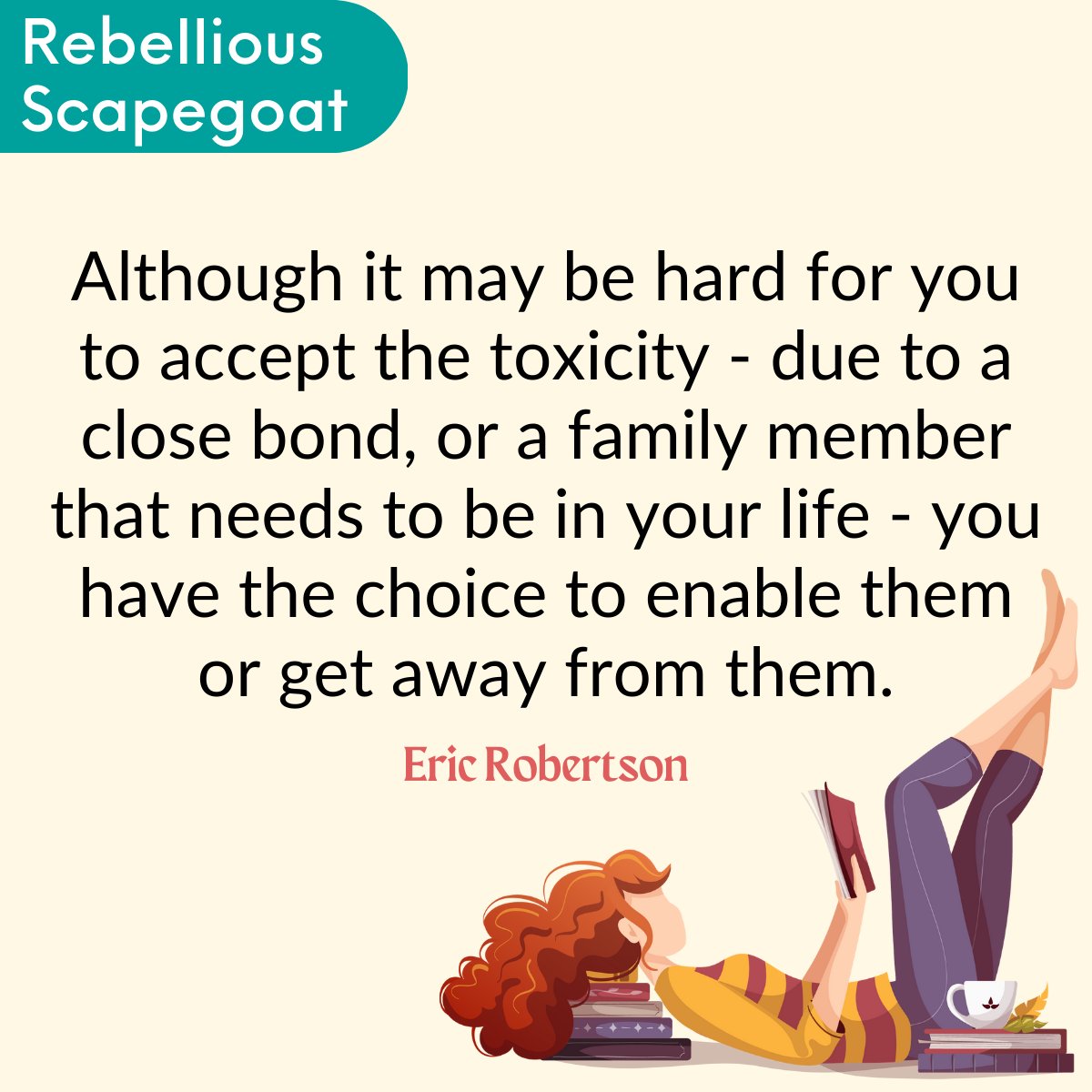 Although it may be hard for you to accept the toxicity - due to a close bond, or a family member that needs to be in your life - you have the choice to enable them or get away from them.